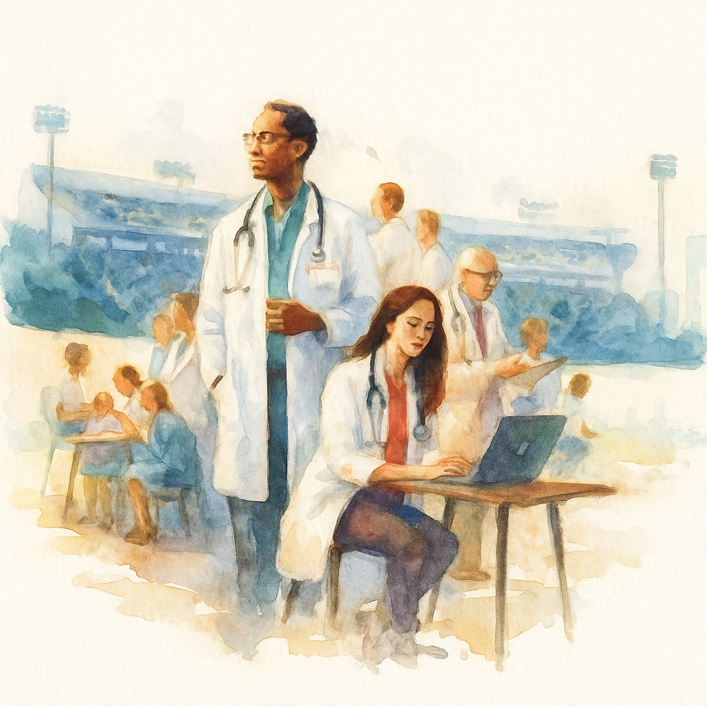 Дежурство на мероприятии скорой помощи в Челябинске